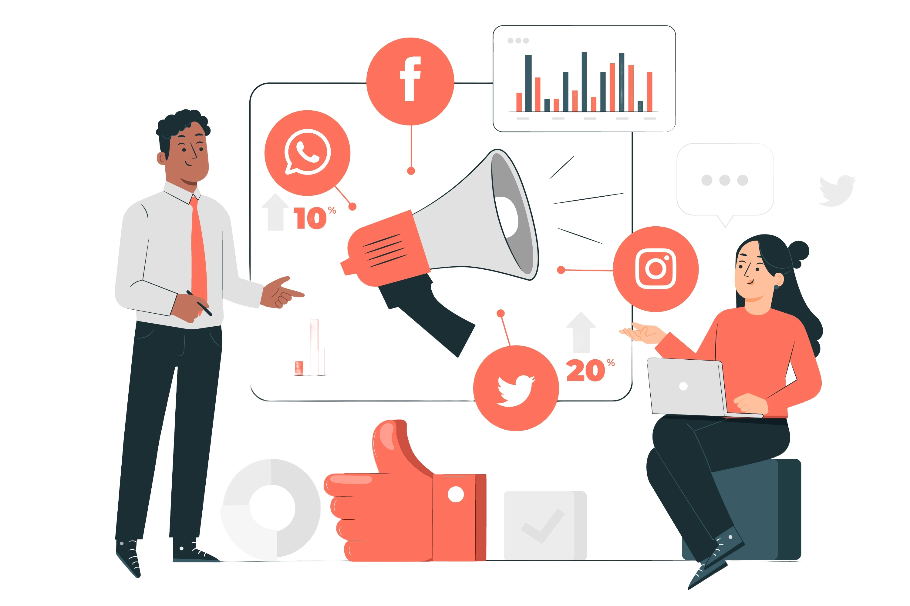Digital Mearketing Illustration